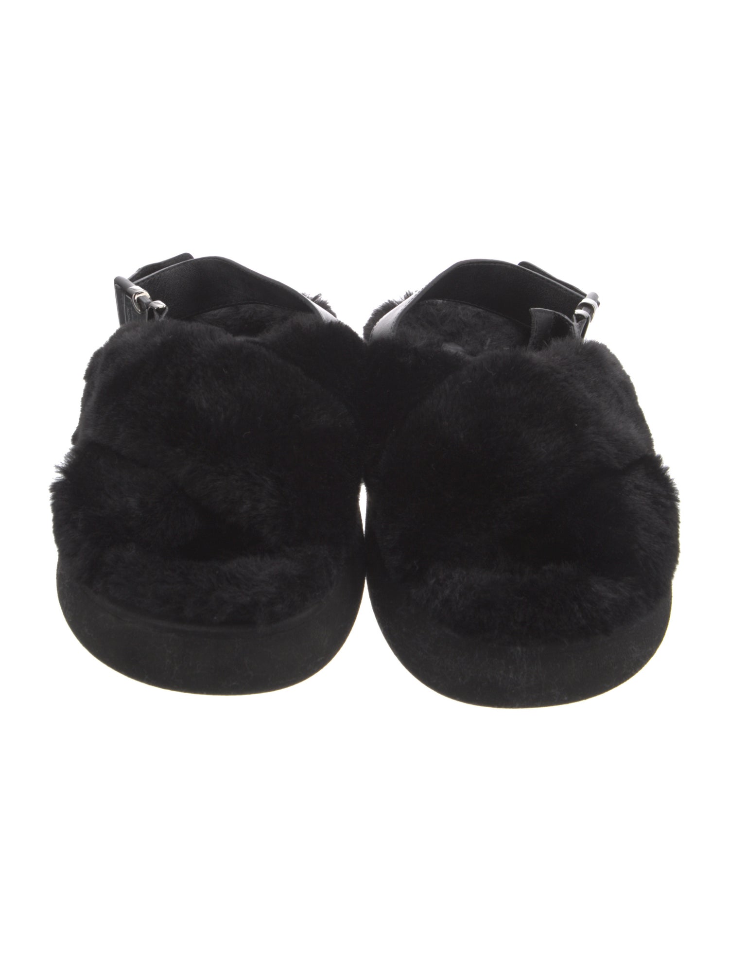 Moncler Fur Slingback Sandals